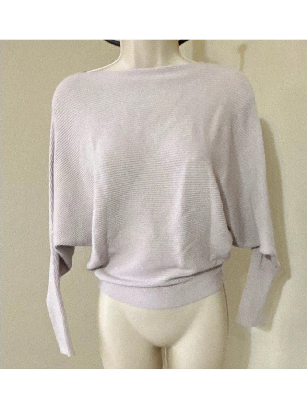 Philosophy Republic Clothing Gray Ribbed Knit Boat Neck Sweater S